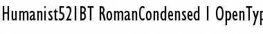 Humanist 521 Condensed Font Title Preview Humanist 521 Condensed Font Title Preview